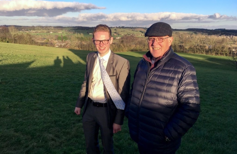 Jack and Cllr Ross Irving on green space, Weston Coyney