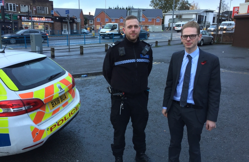Jack with Staffordshire Police in Meir