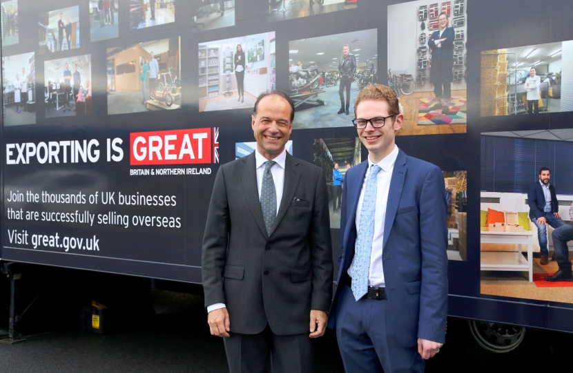 Jack Brereton and George Hollingbery with the Export Hub