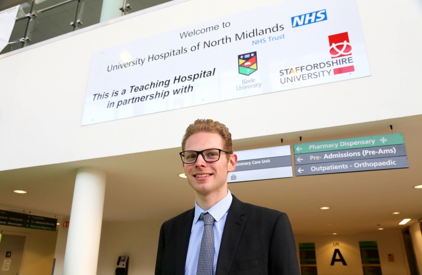 Jack Brereton MP welcomes funding for Royal Stoke University Hospital