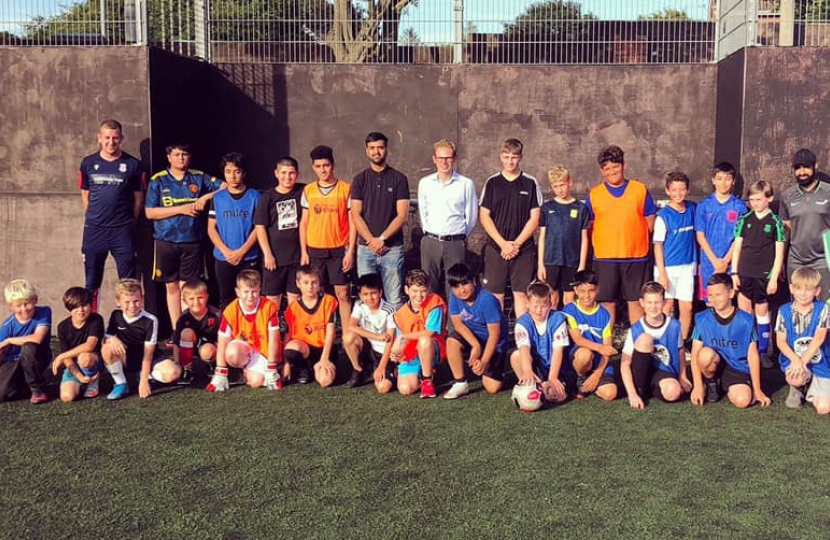 Jack Brereton MP visits Engage Communities football project 