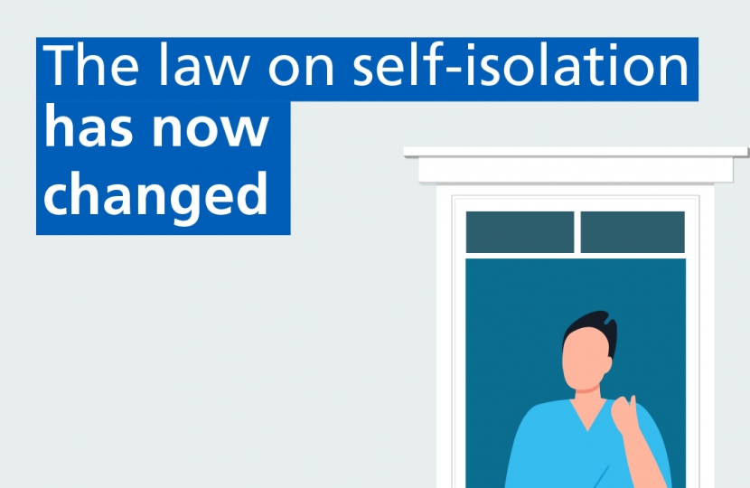 The law on self-isolation in England has now changed