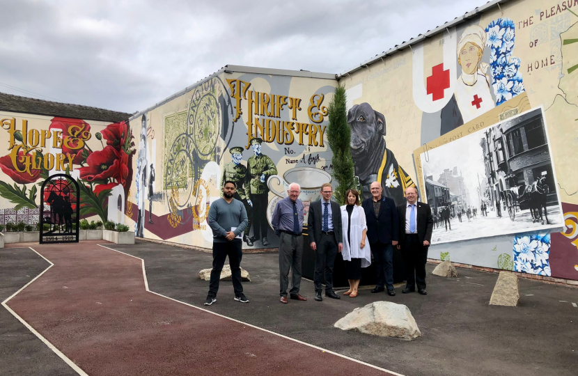 Longton community garden mural is unveiled