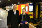 Chris Grayling and Jack at Longton station