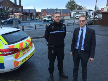 Jack with Staffordshire Police in Meir